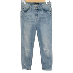 Judy Blue Ankle Cropped Blue Jeans Distressed